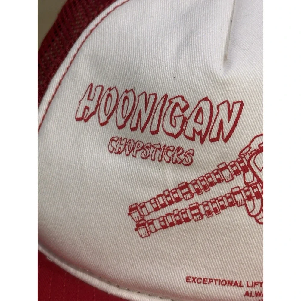 Vintage Hoonigan Chopsticks Red Mesh‎ Trucker SnapBack Hat